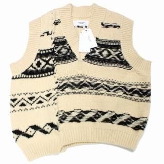 JANESMITH �����ᥤ���󥹥ߥ� 22AW 3G CANADIAN KINT V VEST ���ʥǥ����� �˥å� �٥��� S �١�����