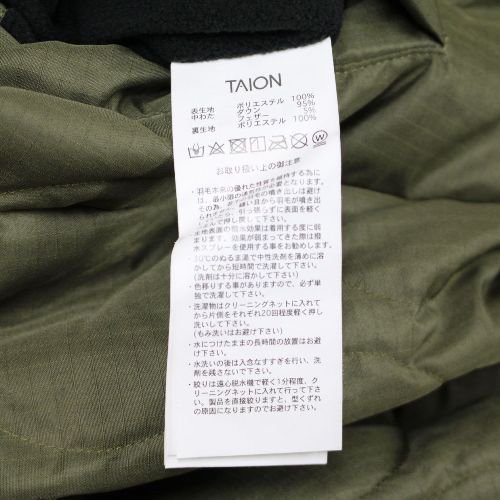 TAION タイオン 23AW MILITARY DOWN CAPE ミリタリー ダウン ケープ ...