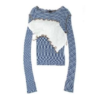 kotoha yokozawa ���ȥ� �襳���� 23SS RIB KNIT LONG-SLEEVE TOP �˥å� F �֥롼