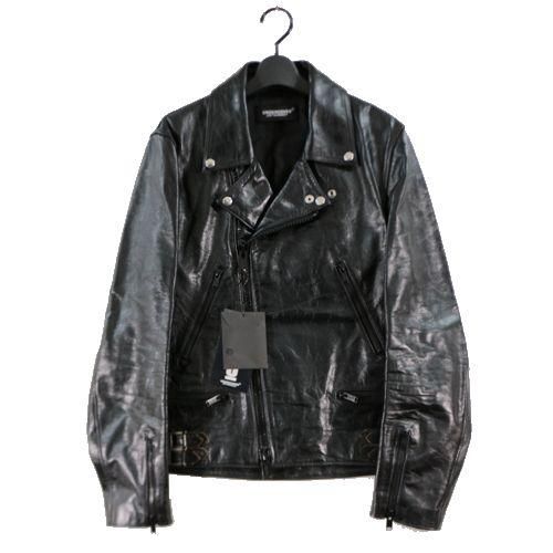 UNDERCOVER アンダーカバー 23SS ダブル レザーライダースジャケット 3 ブラック -  ブランド古着買取・販売unstitchオンラインショップ