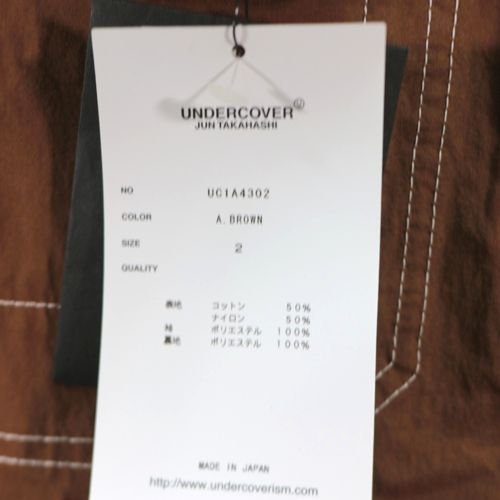 UNDERCOVER アンダーカバー 21SS 袖異素材CT コート 2 ブラック - ブランド古着買取・販売unstitchオンラインショップ