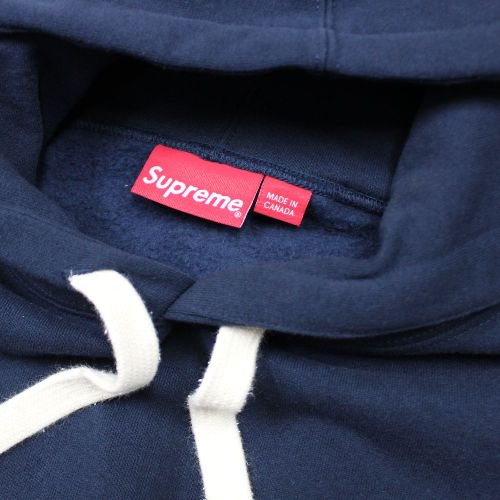 Supreme シュプリーム 23AW Small Box Drawcord Hooded Sweatshirt パーカー M ネイビー -  ブランド古着買取・販売unstitchオンラインショップ