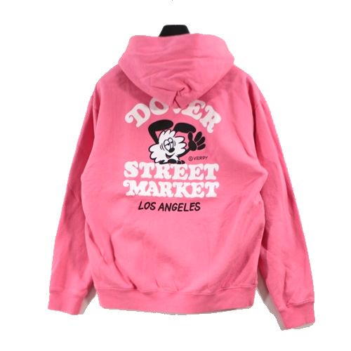 VERDY × DOVER STREET MARKET LA DSM パーカー L ピンク - ブランド古着買取・販売unstitchオンラインショップ