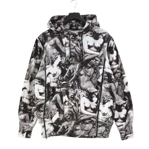 UNDER COVER ヌード柄袖取外 パーカー アンダーカバー UNDERCOVER アンダーカバー 23SS ヌード総柄ウラケ袖取外フーディー