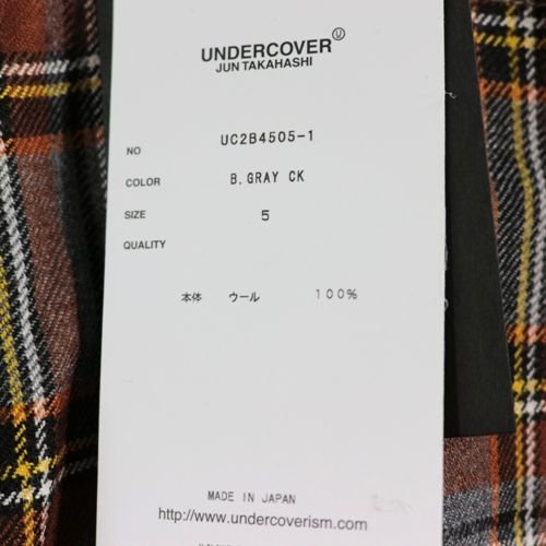 UNDERCOVER アンダーカバー 22AW ジップデザイン ウールチェックパンツ