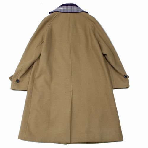 DAIRIKU ダイリク 21AW Stadium Rib Collar Melton Raglan Coat スタジアム リブカラー メルトン  コート L - ブランド古着買取・販売unstitchオンラインショップ