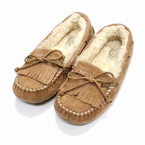 UGG ベージュ スエード モカシン 23cm ファッション UGG ベージュ モカシン