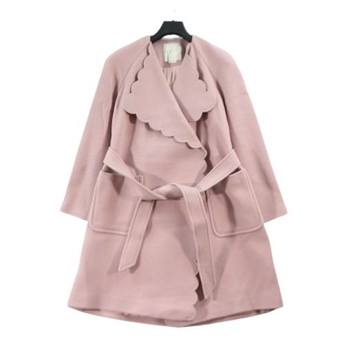 Kate Spade ケイトスペード scallop wrap coat スカラップコート XS ピンク -  ブランド古着買取・販売unstitchオンラインショップ