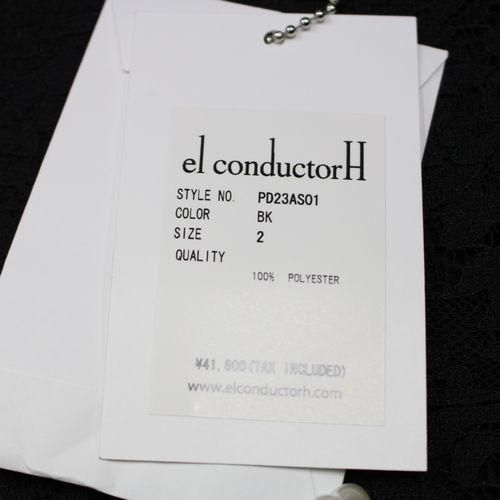 el conductor H コンダクター 23AW FLOWER LACE BOW TIE SHIRT el conductor H コンダクター 23AW FLOWER LACE BOW TIE SHIRT