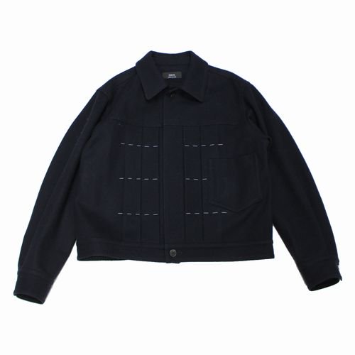 ensou. エンソウ 21AW Big Tucked Jacket ビッグ タック ジャケット L ネイビー -  ブランド古着買取・販売unstitchオンラインショップ