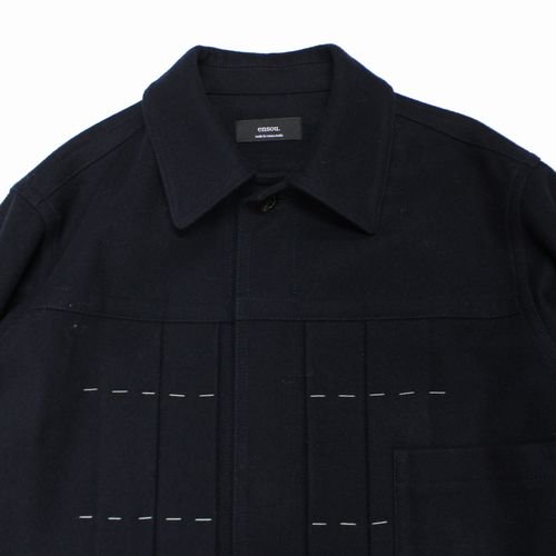 ensou. エンソウ 21AW Big Tucked Jacket ビッグ タック ジャケット L ネイビー -  ブランド古着買取・販売unstitchオンラインショップ