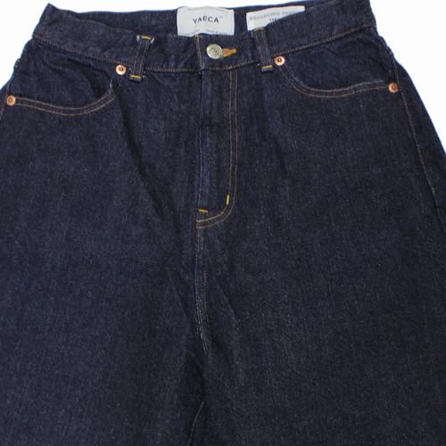 YAECA ヤエカ 14-13W DENIM PANTS WIDE CROPPED デニムパンツ 29 インディゴ - ブランド古着 買取・販売unstitchオンラインショップ