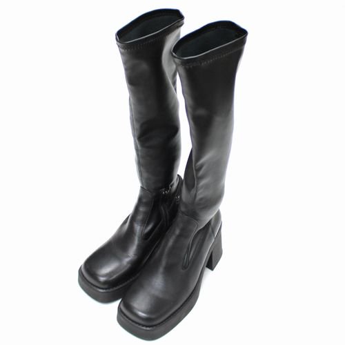 E8 by Miista イーエイト バイ ミースタ Norma Black Boots ロングブーツ 37 ブラック -  ブランド古着買取・販売unstitchオンラインショップ