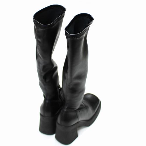 E8 by Miista イーエイト バイ ミースタ Norma Black Boots ロングブーツ 37 ブラック -  ブランド古着買取・販売unstitchオンラインショップ