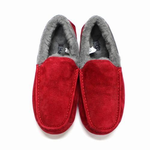 UGG アグ M ASCOT ムートン モカシン スリッポン 26cm レッド
