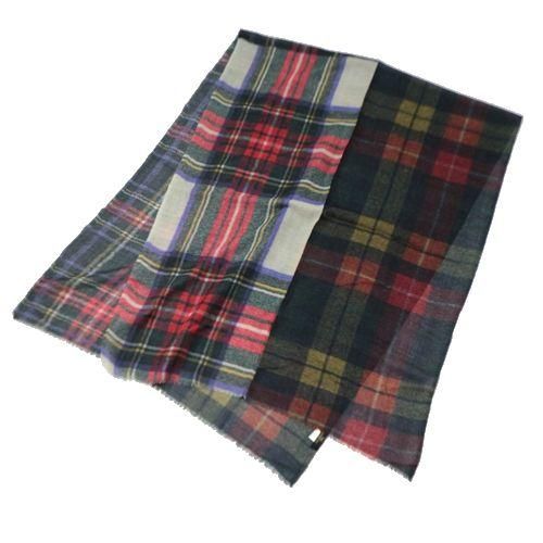 Glen Prince グレンプリンス ウール チェック ストール レッド