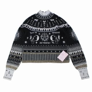 rurumu: ̴ ० 21AW tribal tattoo knit tops ȥ饤Х륿ȥ ˥å ȥåץ F ֥å