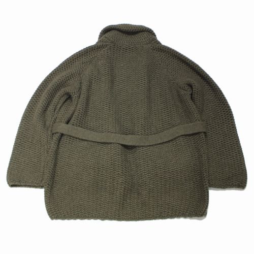 FUMIKA_UCHIDA フミカウチダ COWICHAN GOWN KNIT カシミヤ カウチン ガウン ニット 36 カーキ -  ブランド古着買取・販売unstitchオンラインショップ