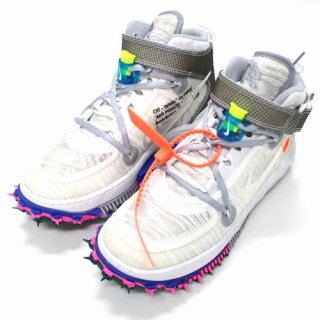 NIKE OFF-WHITE 2022 AIR FORCE 1 MID SP - WHITE/CLEAR-WHITE 24cm ۥ磻