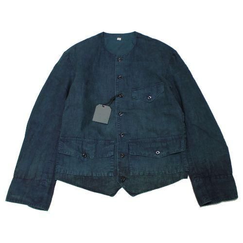 OUTIL ウティ 22SS MANTEAU AZE マントゥ アゼ リネンジャケット 1 ブラックインディゴ -  ブランド古着買取・販売unstitchオンラインショップ