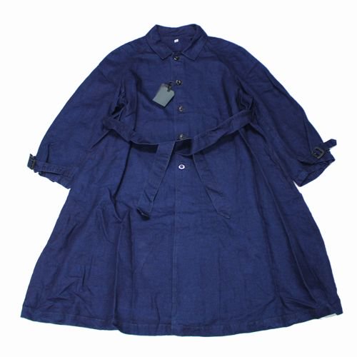 OUTIL ウティ 22SS MANTEAU UZES マントゥ ユゼス リネンコート 1 インディゴ -  ブランド古着買取・販売unstitchオンラインショップ