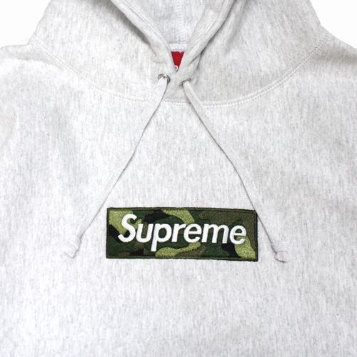Supreme シュプリーム 23AW Box Logo Hooded Sweatshirt ボックスロゴパーカー L グレー -  ブランド古着買取・販売unstitchオンラインショップ