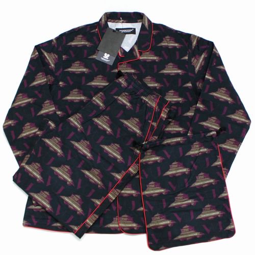 UNDERCOVER × VALENTINO 19AW UFO 総柄 ルームウェア パジャマ 2 ネイビーベース -  ブランド古着買取・販売unstitchオンラインショップ