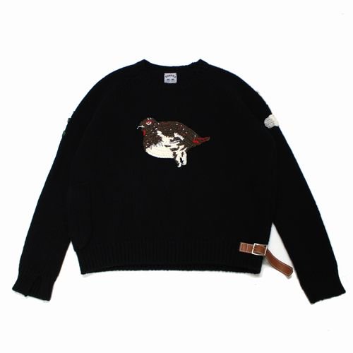 SUNSEA サンシー 22AW 雷鳥 SWEATER ニット 3 ブラック - ブランド古着買取・販売unstitchオンラインショップ