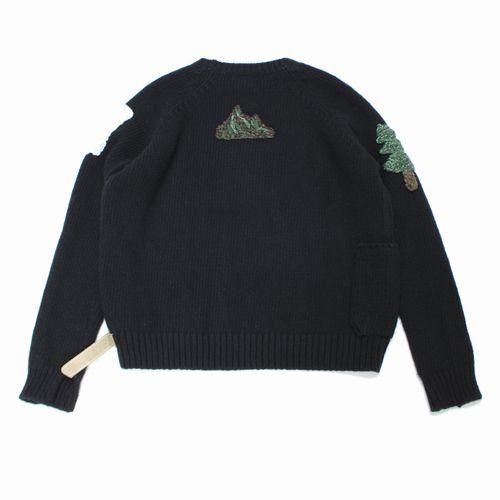 SUNSEA サンシー 22AW 雷鳥 SWEATER ニット 3 ブラック - ブランド古着買取・販売unstitchオンラインショップ