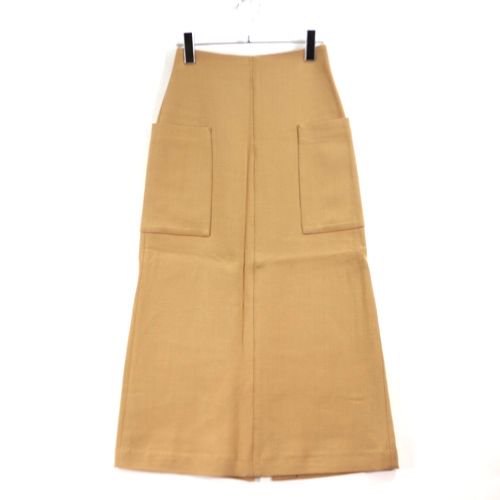 AURALEE オーラリー 21AW TENSEWOOL DOUBLECLOTH SKIRT 0 ベージュ -  ブランド古着買取・販売unstitchオンラインショップ