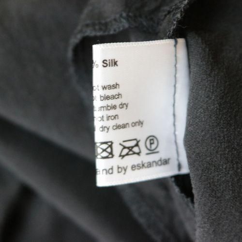 eskandar エスカンダー シルク イージーパンツ 1 ブラック - ブランド