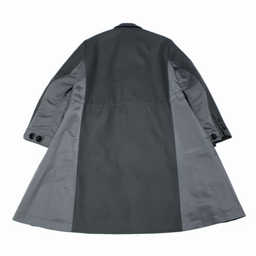 sacai サカイ 23AW Wool Melton Coat ウール メルトン コート 1 グレー -  ブランド古着買取・販売unstitchオンラインショップ