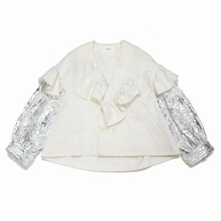 naoki tomizuka ʥ ȥߥ 21SS Silver print Ruffles Jacket Сץ åե 㥱å