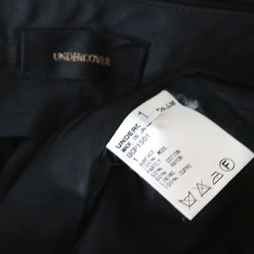 UNDERCOVER アンダーカバー 15AW ウールギャバ ダーツ レイヤード パンツ 1 ブラック -  ブランド古着買取・販売unstitchオンラインショップ