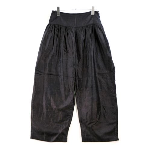 BUNON ブノン Wide Belt Pants シルク ワイドベルトパンツ M ブラウン -  ブランド古着買取・販売unstitchオンラインショップ