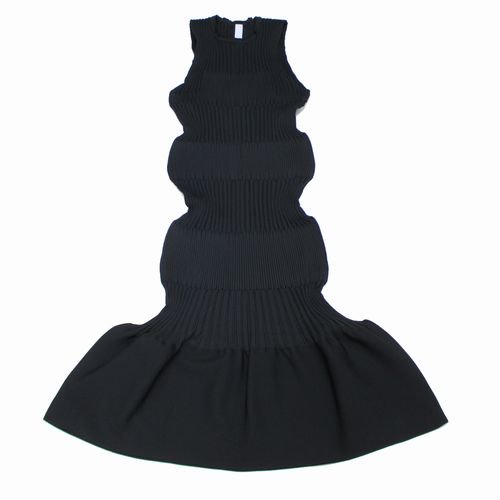 CFCL シーエフシーエル 23AW FLUTED SLEEVELESS MERMAID DRESS ワンピース 1 ブラック - ブランド古着 買取・販売unstitchオンラインショップ