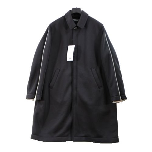 UNDERCOVER アンダーカバー 23AW ダンボールニット袖ZIPステンカラーコート 3 チャコール -  ブランド古着買取・販売unstitchオンラインショップ