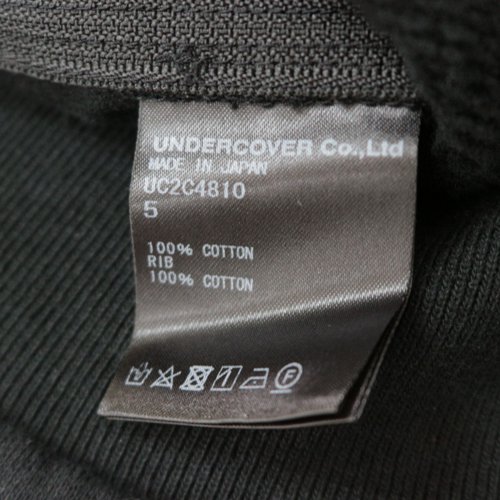 UNDERCOVER アンダーカバー 23AW 脇天竺切替袖ZIPフーディーU パーカー 5 ブラック -  ブランド古着買取・販売unstitchオンラインショップ