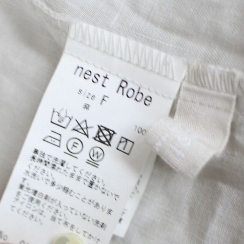 nest Robe ネスト ローブ 21SS リネンサフィランワンピース F ライトグレー - ブランド古着買取・販売unstitchオンラインショップ