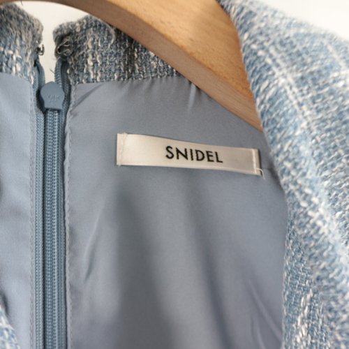 SNIDEL スナイデル 22AW バリエマーメイドジャケットワンピース 0 ブルー - ブランド古着買取・販売unstitchオンラインショップ