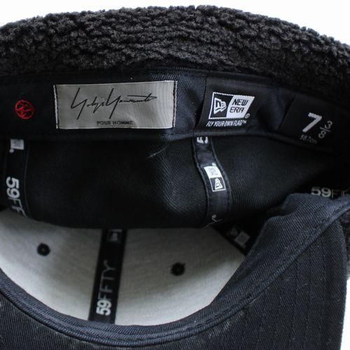 Yohji Yamamoto × NEW ERA 耳当て付き ボア キャップ 7 3/8