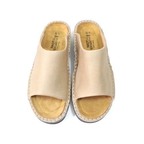 NAOT ナオト CECILIA スライドサンダル 37 カーキベージュ