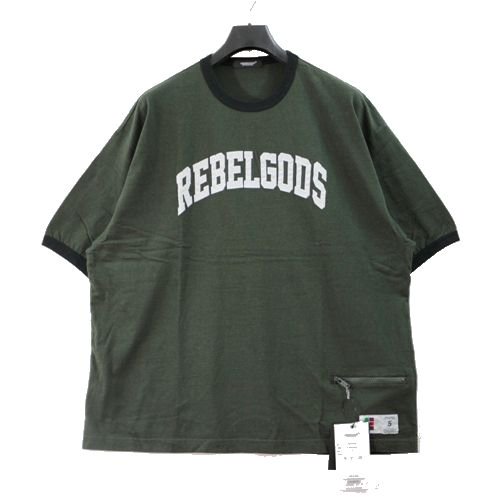 UNDERCOVER アンダーカバー 23SS ラフィー天竺TEE REBELGODS PATCH Tシャツ 5 カーキグリーン -  ブランド古着買取・販売unstitchオンラインショップ