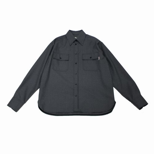 MARNI マルニ 21SS tropical wool shirt トロピカルウールシャツ 46 グレー -  ブランド古着買取・販売unstitchオンラインショップ