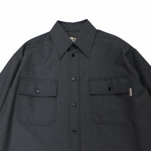 MARNI マルニ 21SS tropical wool shirt トロピカルウールシャツ 46 グレー -  ブランド古着買取・販売unstitchオンラインショップ