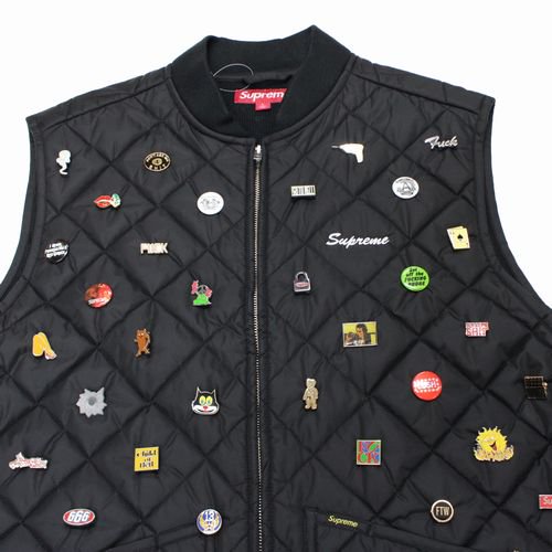 Supreme シュプリーム 23AW Pins Quilted Work Vest ピンズ