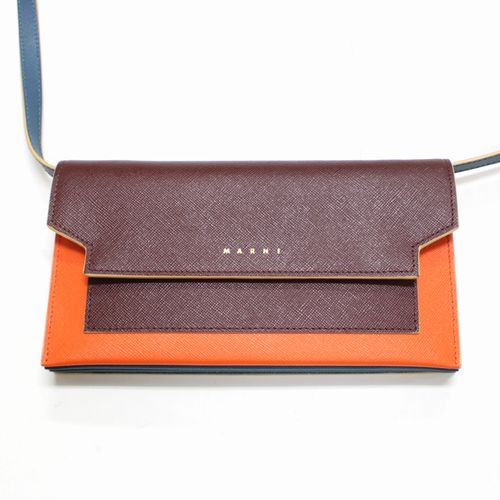 MARNI マルニ レザー ショルダーウォレット ポシェット クラッチバッグ ミックス - ブランド古着買取・販売unstitchオンラインショップ