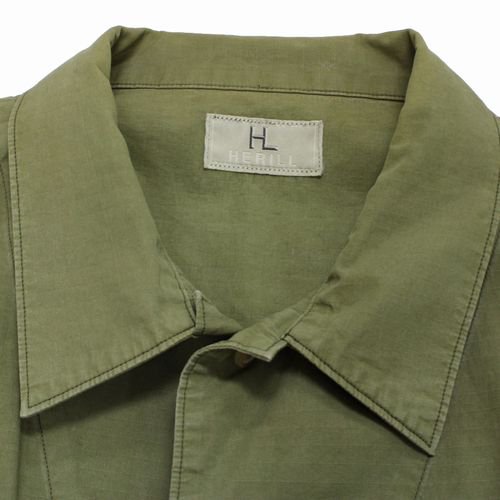 HERILL ヘリル 22SS RIPSTOP P41 COVERALL JACKET カバーオール ジャケット 2 カーキ -  ブランド古着買取・販売unstitchオンラインショップ