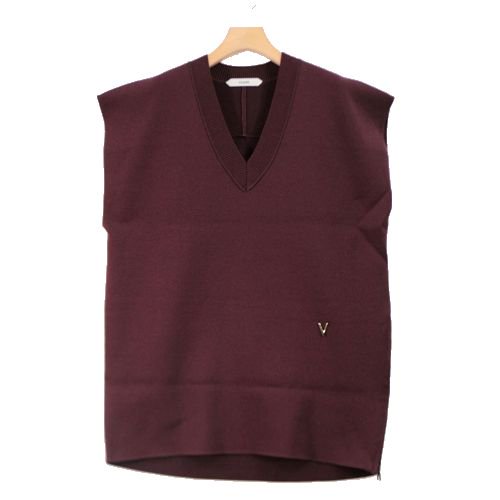 VENIT ヴェニット DOUBLE FACE KNIT VEST ダブルフェイスニットベスト 38　ブラウン -  ブランド古着買取・販売unstitchオンラインショップ