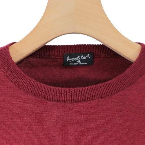 MARGARET HOWELL マーガレットハウエル 半袖ニット エンジ